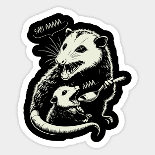 Opossum Moms Love Sticker